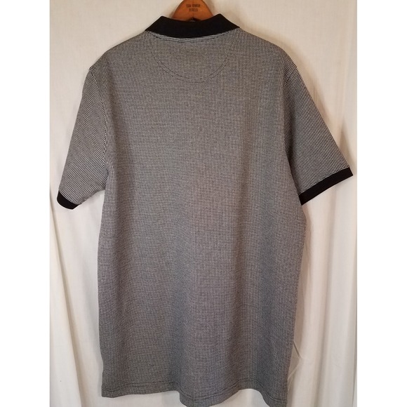 Haggar Big Tall Premium Comfort Quarter Zip Houndstooth Polo Shirt Size XLT NWT - Picture 5 of 5